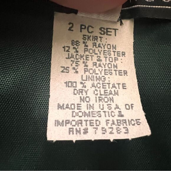 New Alex Evenings 2 Piece Green Dress Jacket Set Wedding Formal Large 12/14 - Picture 15 of 15